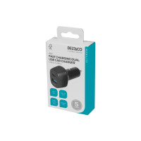 Produktbild för DELTACO strömadapter för bil - USB-C, USB - 63 Watt