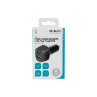 Produktbild för DELTACO strömadapter för bil - USB-C, USB - 63 Watt