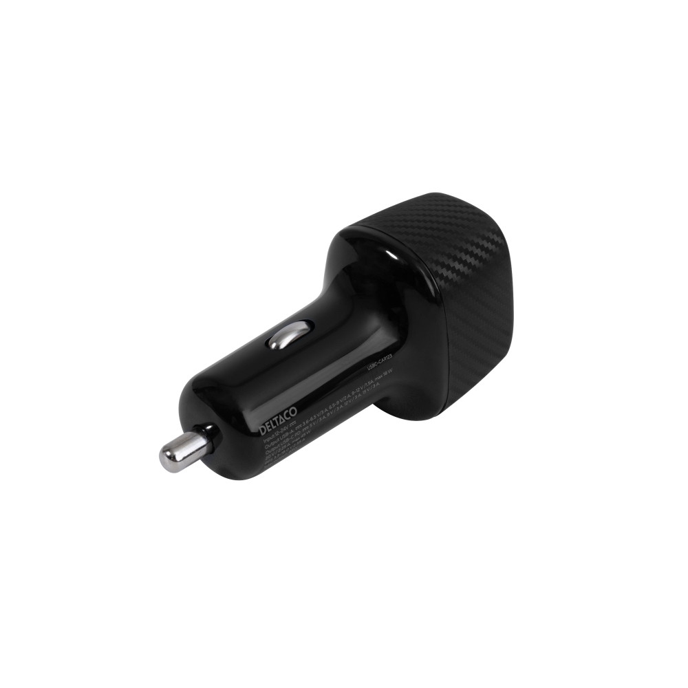 Produktbild för DELTACO strömadapter för bil - USB-C, USB - 63 Watt