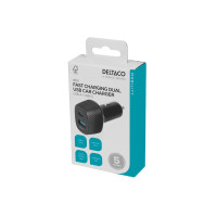 Produktbild för DELTACO strömadapter för bil - USB-C, USB - 63 Watt