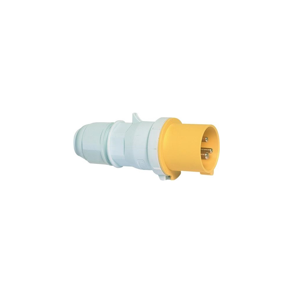 Produktbild för BALS CEE stickpropp 16A 110V, klocka H4, 3-polig gul, IP44,...