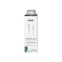 Produktbild för Sinox SXI03250MFI, 0,15 m, Lightning, 3,5 mm, Hankontakt, Ho...