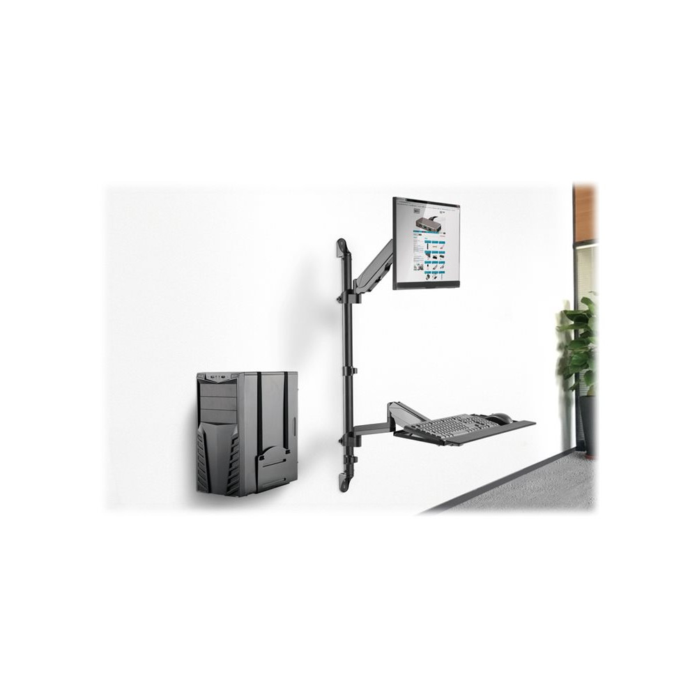 Produktbild för DIGITUS DA-90372 monteringssats - för LCD-skärm/tangentbord/mus/processor - svart