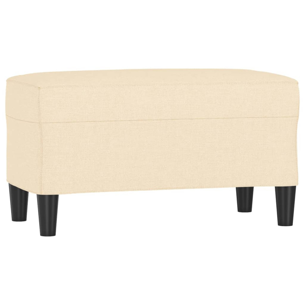 Produktbild för Bänk gräddvit 70x35x41 cm tyg