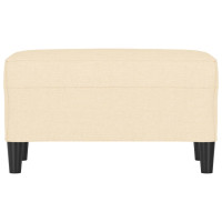 Produktbild för Bänk gräddvit 70x35x41 cm tyg
