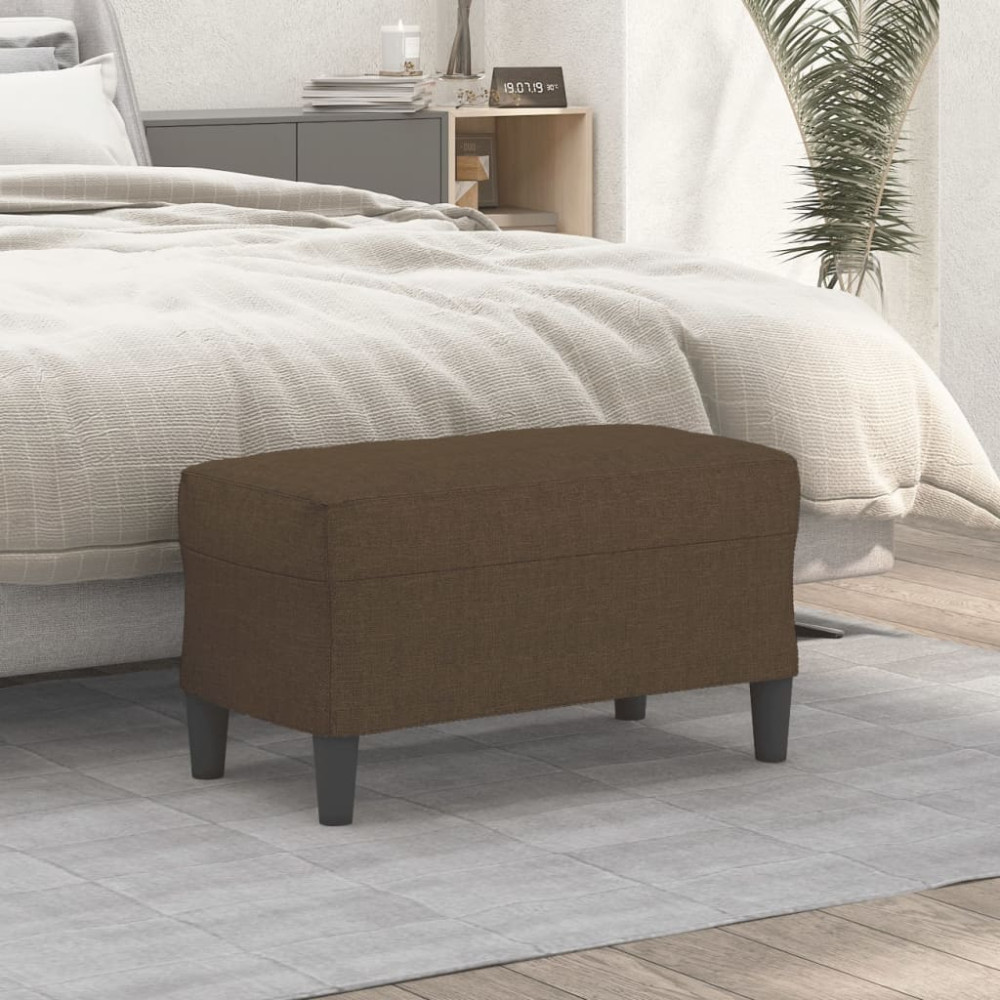 Produktbild för Bänk brun 70x35x41 cm tyg