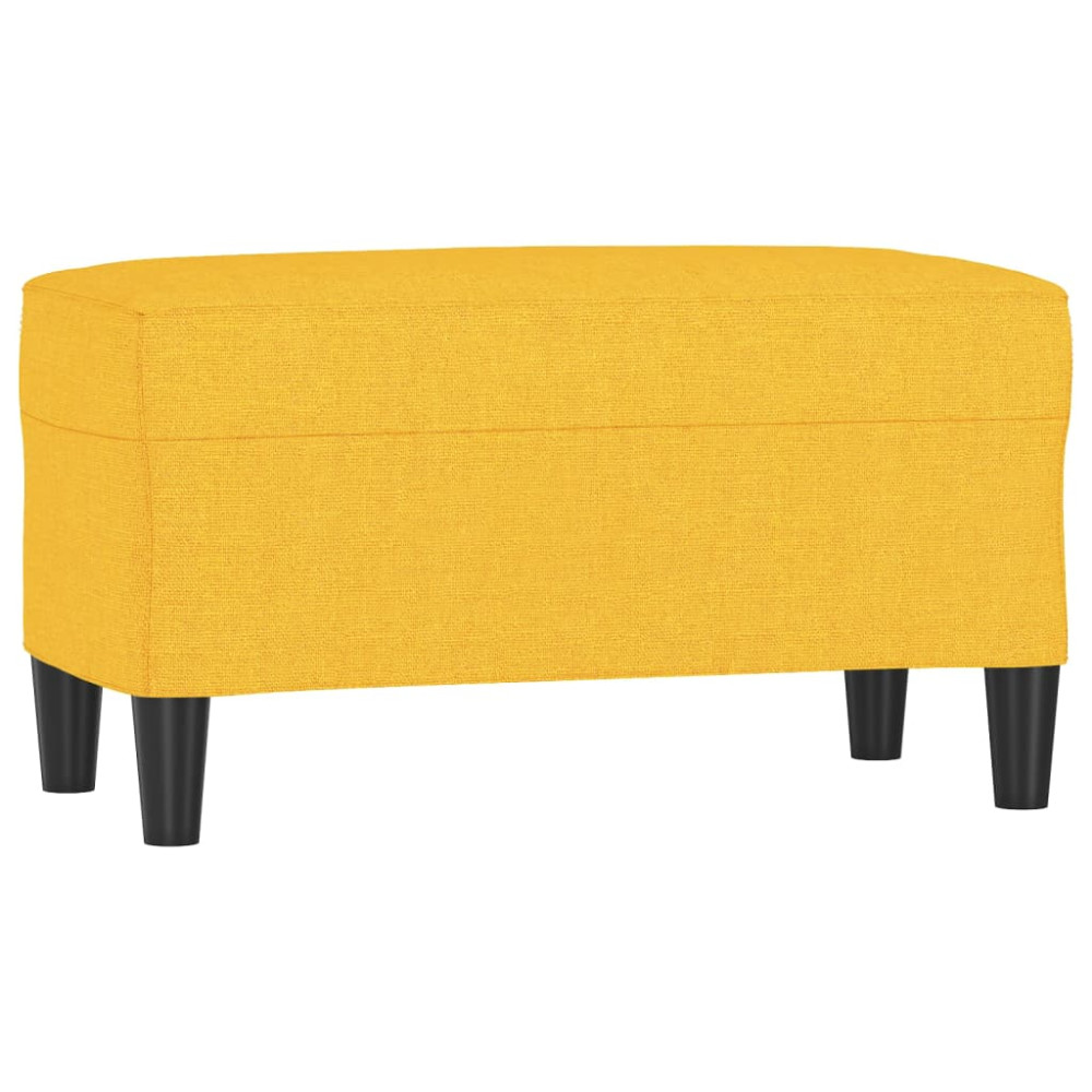 Produktbild för Bänk ljusgul 70x35x41 cm tyg