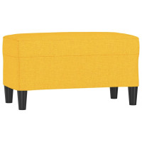 Produktbild för Bänk ljusgul 70x35x41 cm tyg