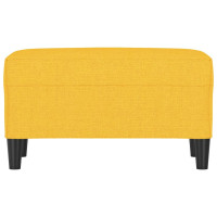 Produktbild för Bänk ljusgul 70x35x41 cm tyg