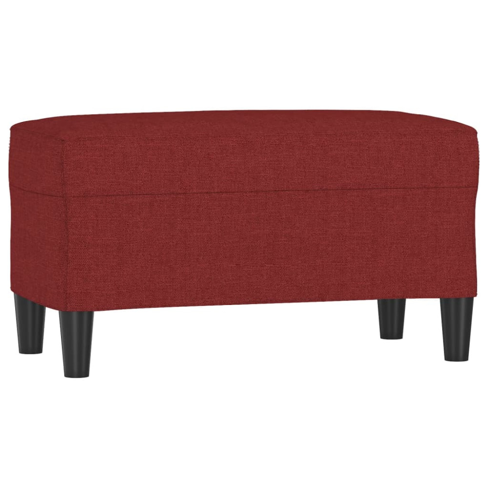 Produktbild för Bänk vinröd 70x35x41 cm tyg
