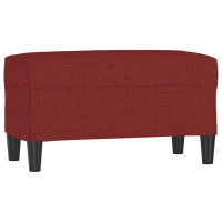Produktbild för Bänk vinröd 70x35x41 cm tyg