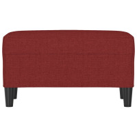 Produktbild för Bänk vinröd 70x35x41 cm tyg