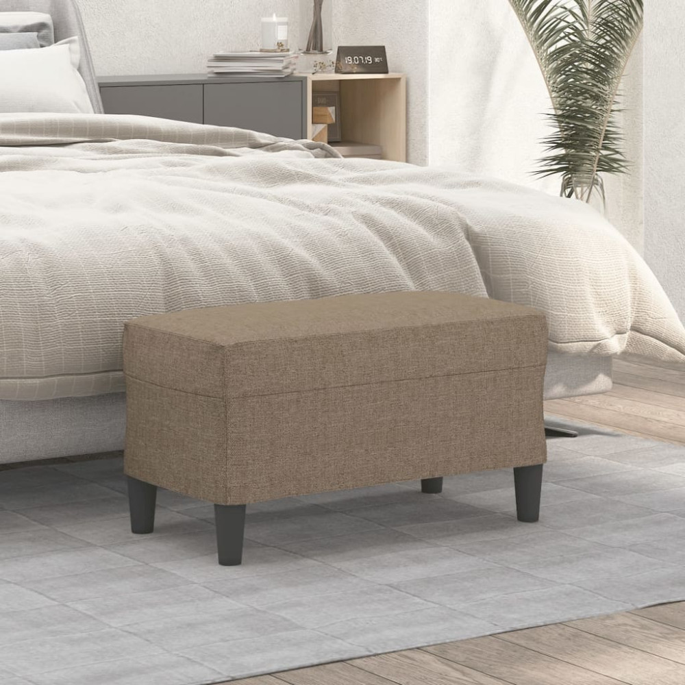 Produktbild för Bänk taupe 70x35x41 cm tyg