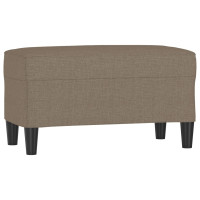 Produktbild för Bänk taupe 70x35x41 cm tyg