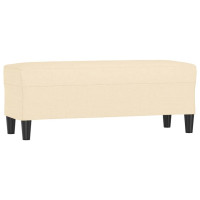 Produktbild för Bänk gräddvit 100x35x41 cm tyg