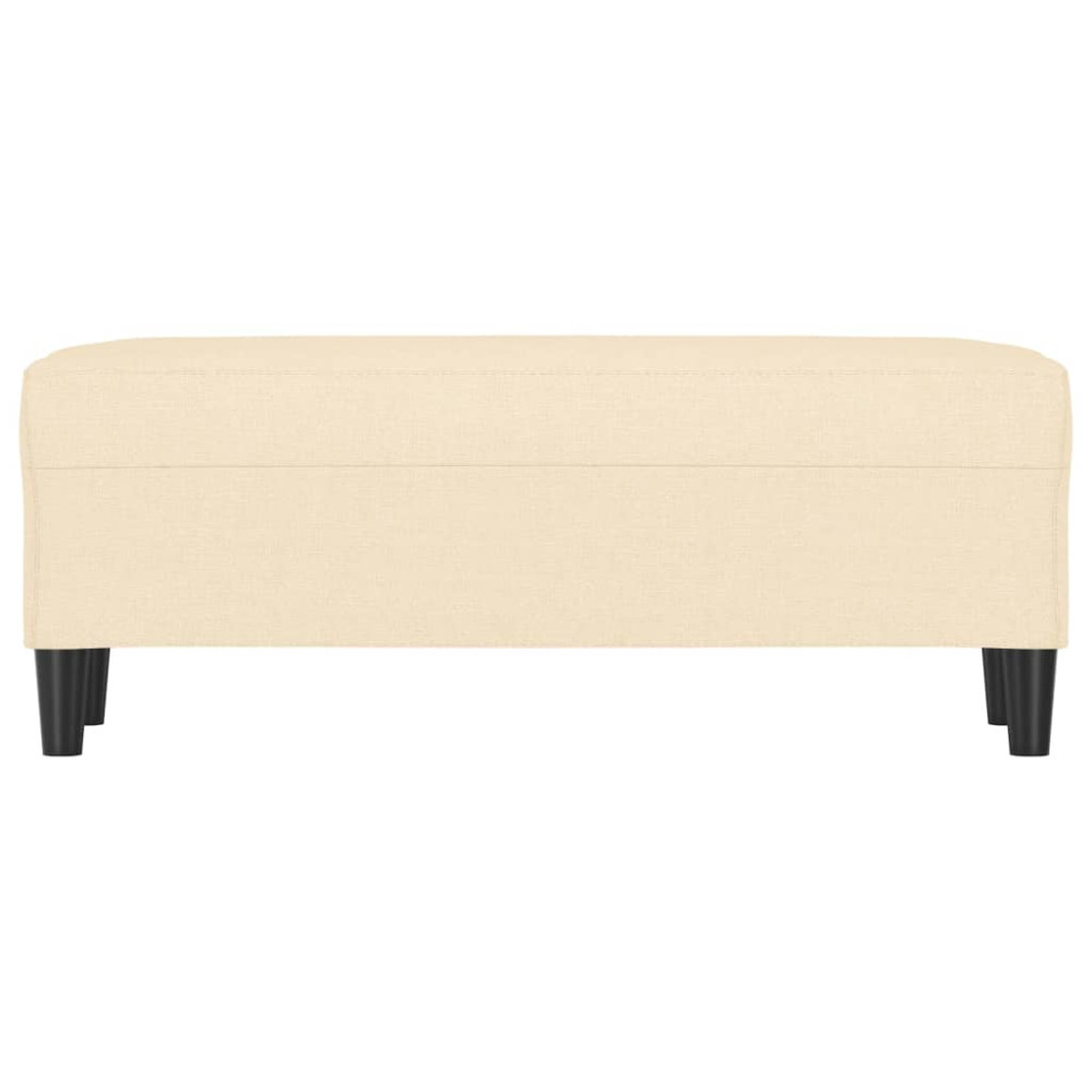 Produktbild för Bänk gräddvit 100x35x41 cm tyg