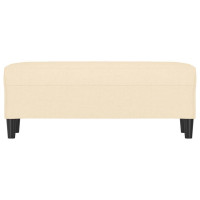 Produktbild för Bänk gräddvit 100x35x41 cm tyg