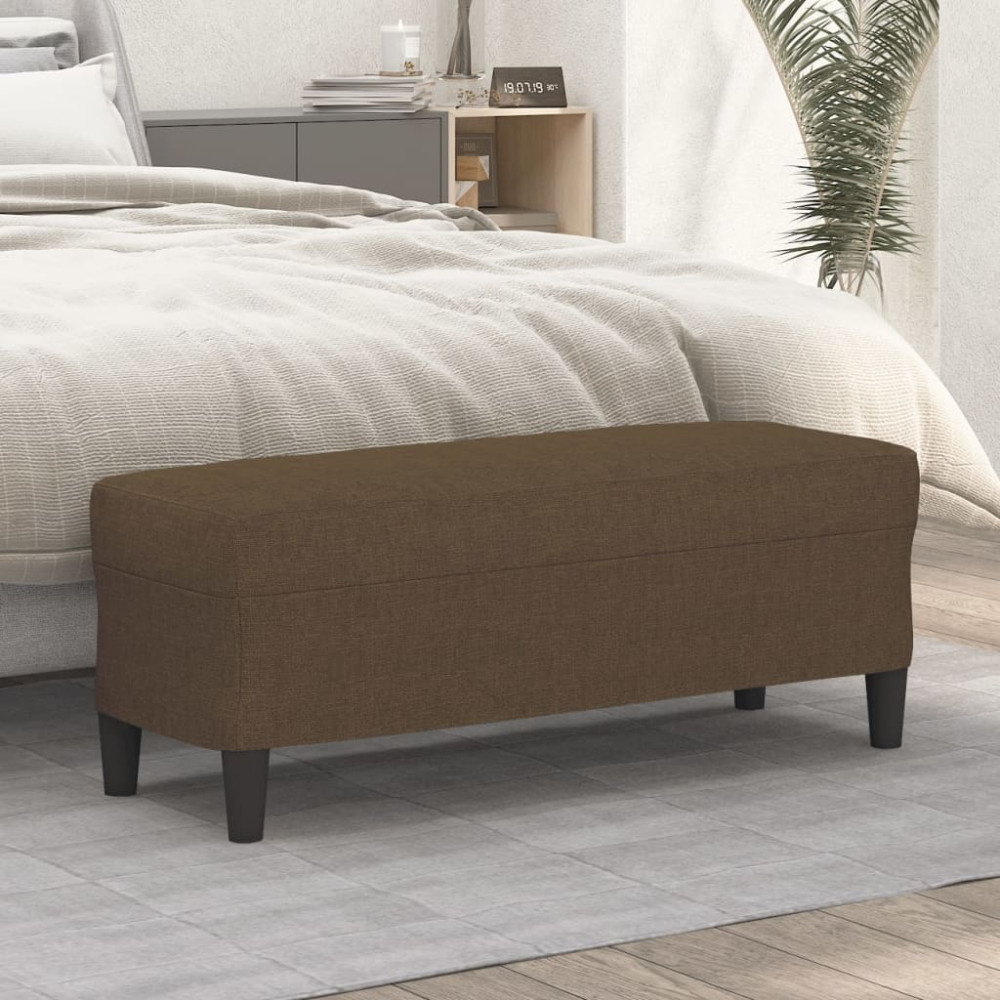 Produktbild för Bänk brun 100x35x41 cm tyg