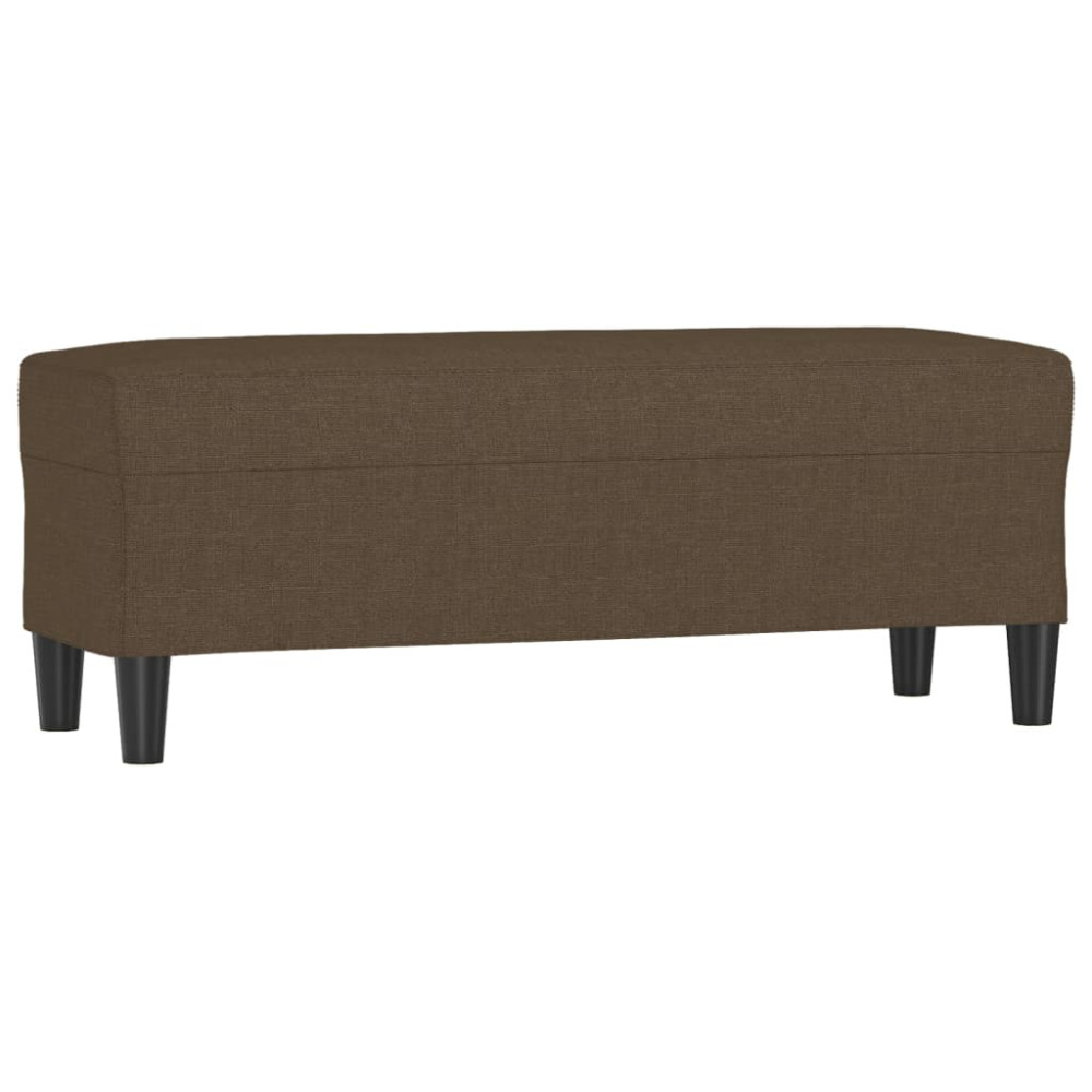Produktbild för Bänk brun 100x35x41 cm tyg