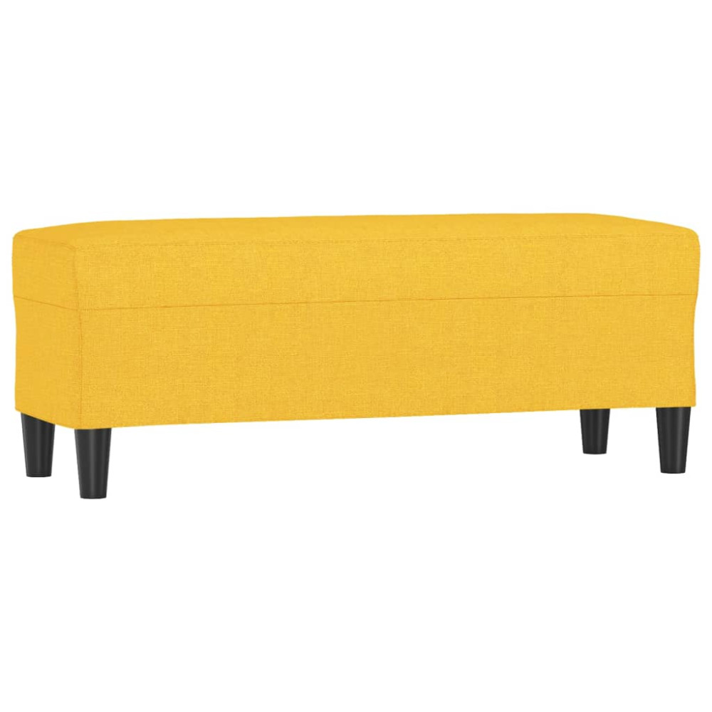Produktbild för Bänk ljusgul 100x35x41 cm tyg