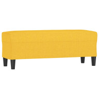 Produktbild för Bänk ljusgul 100x35x41 cm tyg