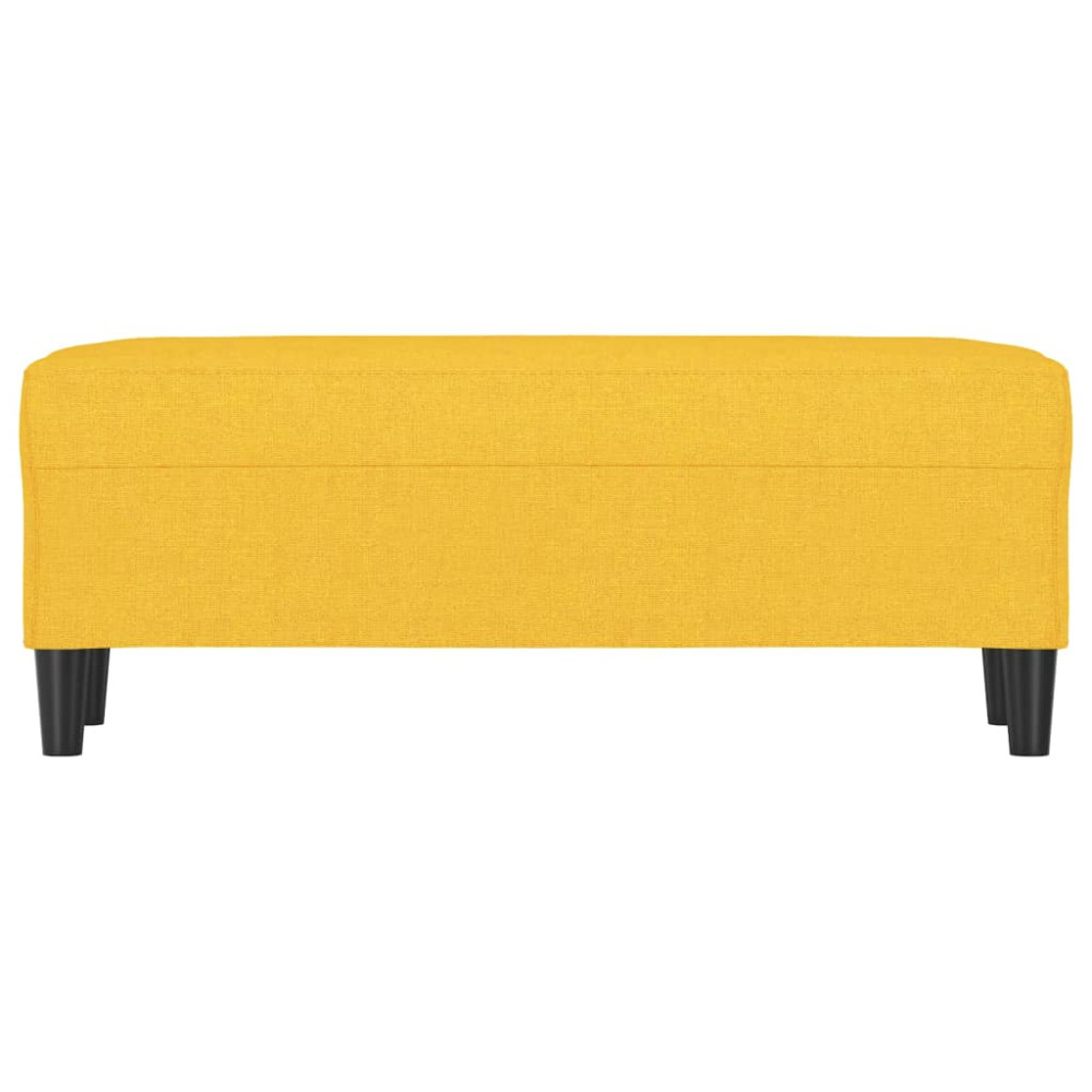 Produktbild för Bänk ljusgul 100x35x41 cm tyg