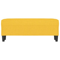 Produktbild för Bänk ljusgul 100x35x41 cm tyg