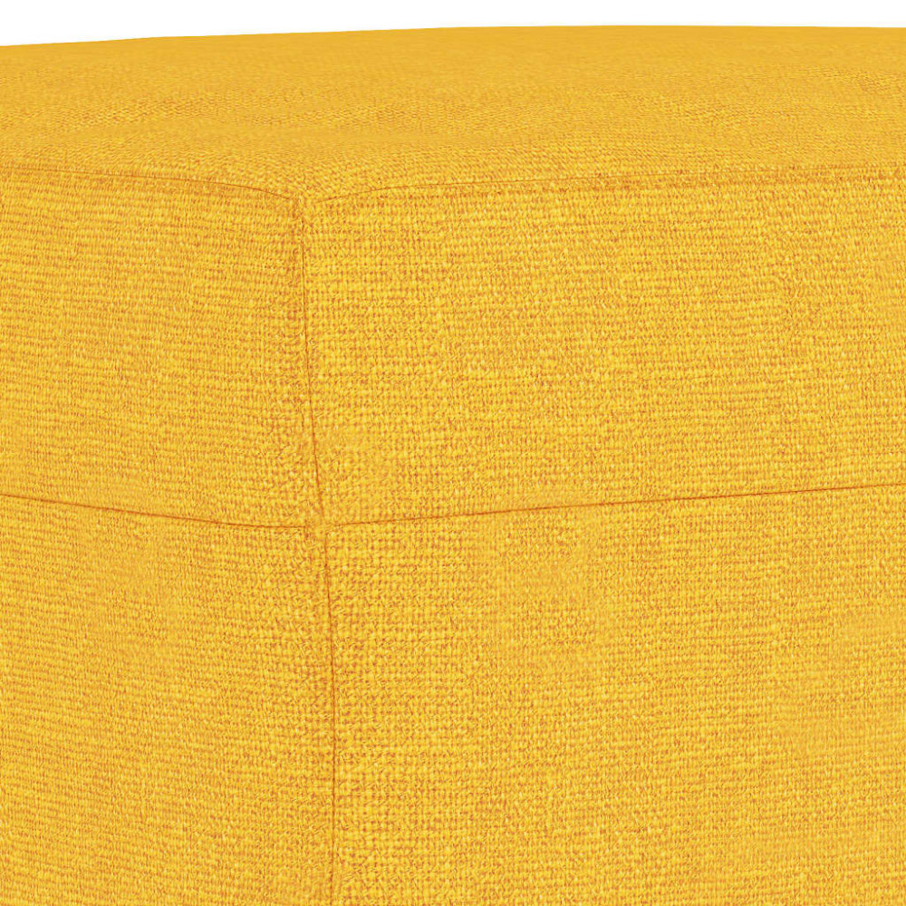 Produktbild för Bänk ljusgul 100x35x41 cm tyg