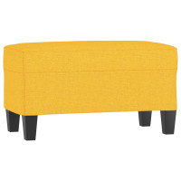 Produktbild för Bänk ljusgul 70x35x41 cm tyg