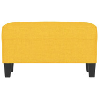 Produktbild för Bänk ljusgul 70x35x41 cm tyg