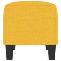Produktbild för Bänk ljusgul 70x35x41 cm tyg