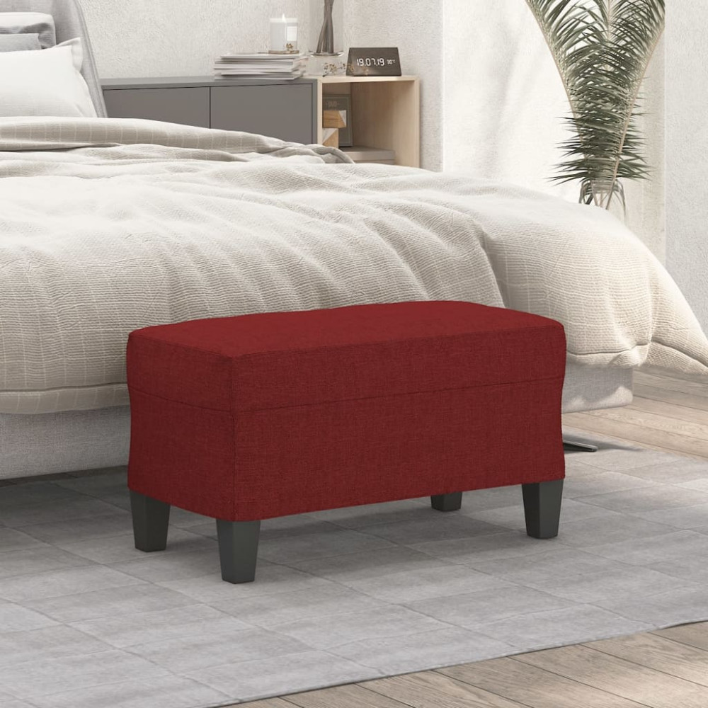 Produktbild för Bänk vinröd 70x35x41 cm tyg