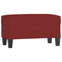 Produktbild för Bänk vinröd 70x35x41 cm tyg
