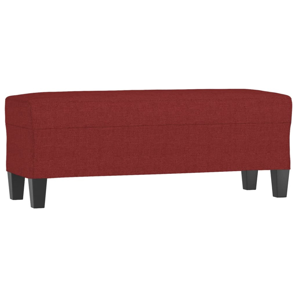 Produktbild för Bänk vinröd 100x35x41 cm tyg