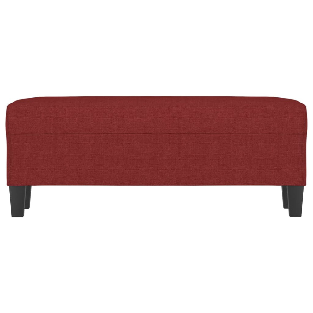 Produktbild för Bänk vinröd 100x35x41 cm tyg