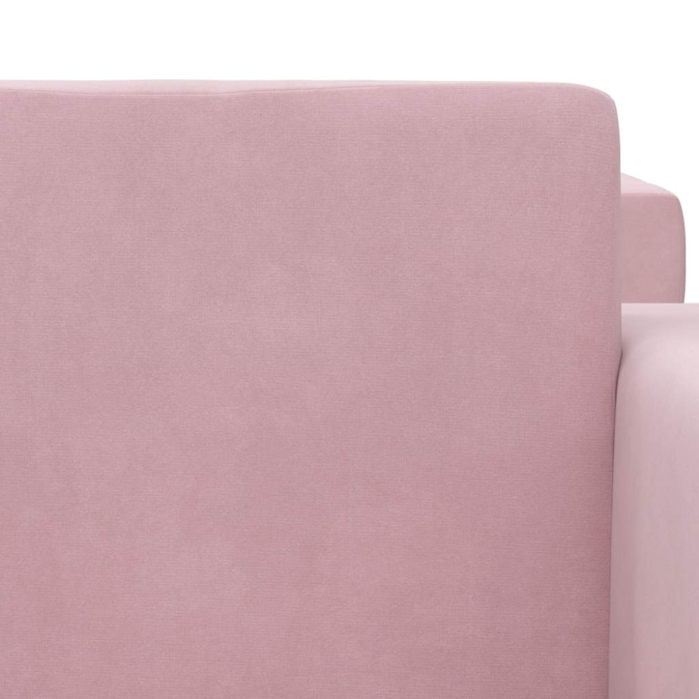 Produktbild för Bäddsoffa för barn rosa mjuk plysch