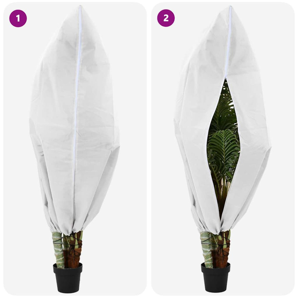 Produktbild för Frostskydd för växtfleeceöverdrag 5 pcs Vit 1,8 x 1,2 m
