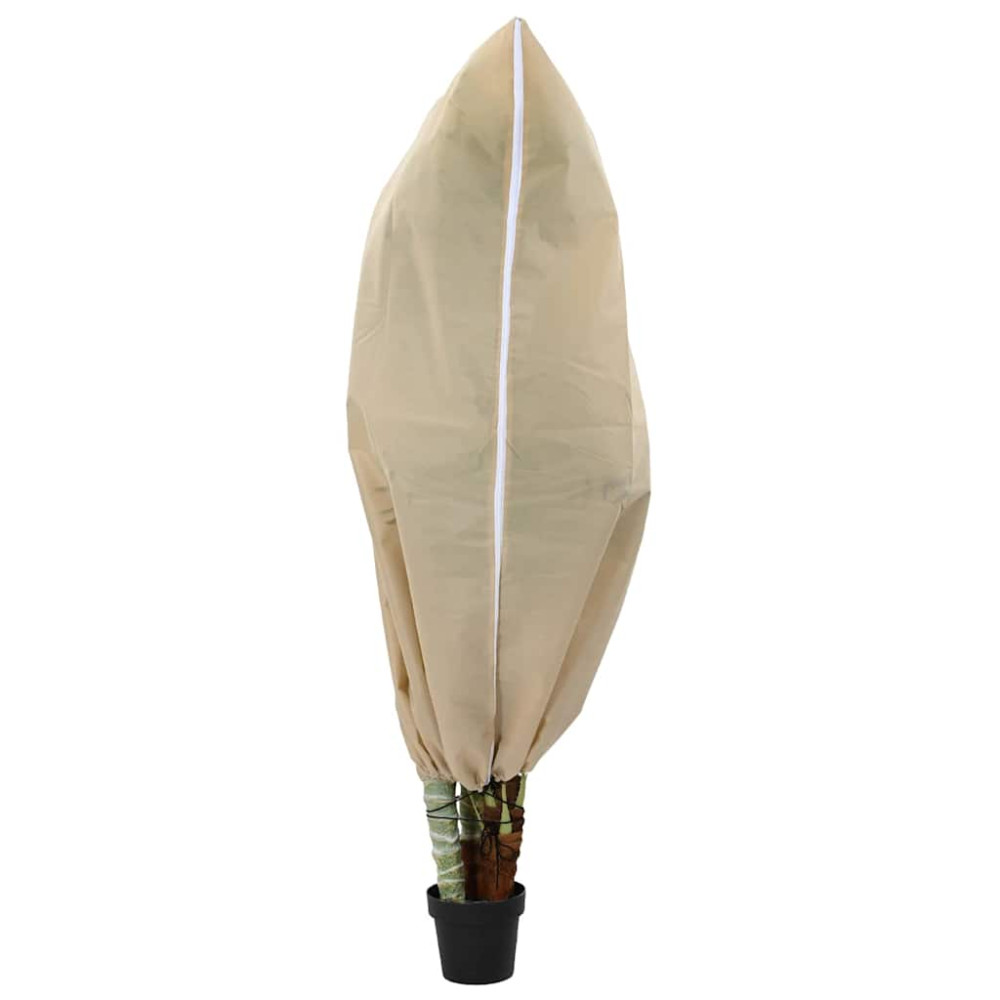 Produktbild för Frostskydd för växtfleeceöverdrag 5 pcs Beige 1,55 x 1 m