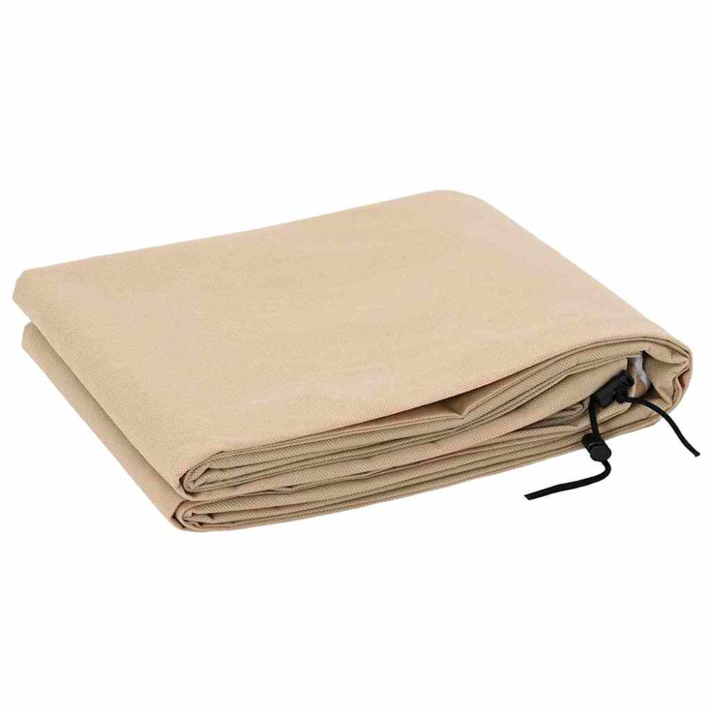 Produktbild för Frostskydd för växtfleeceöverdrag 5 pcs Beige 1,55 x 1,55 m