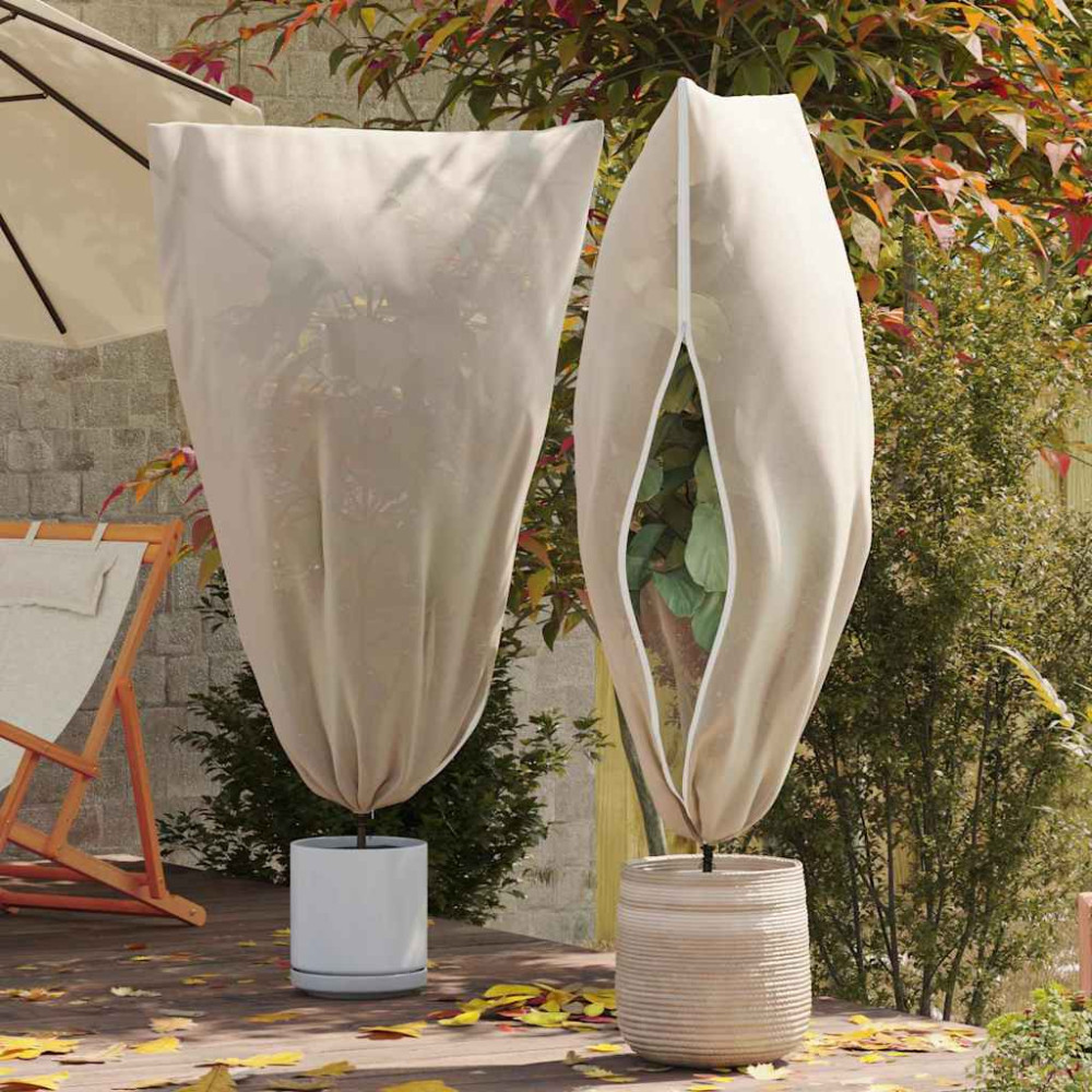 Produktbild för Frostskydd för växtfleeceöverdrag 5 pcs Beige 1,8 x 1,2 m