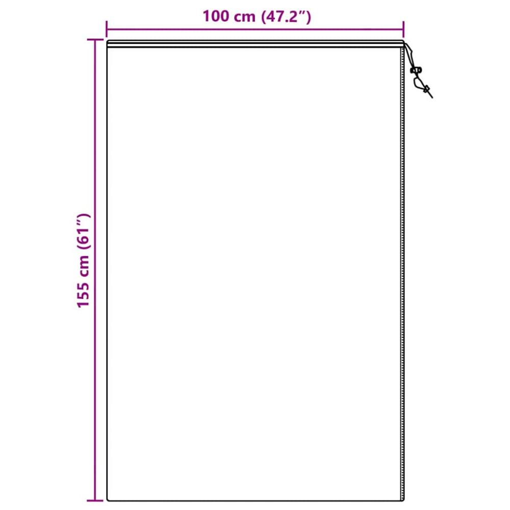 Produktbild för Frostskydd för växtfleeceöverdrag 5 pcs Grön 1,55 x 1 m