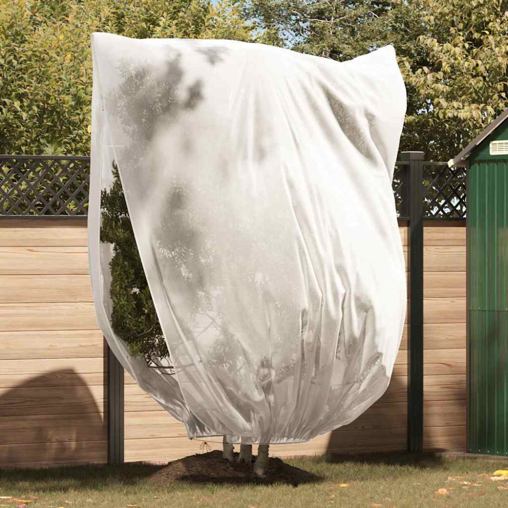 Produktbild för Frostskydd för växtfleeceöverdrag Vit 2,4 x 2 m Syntetiskt tyg