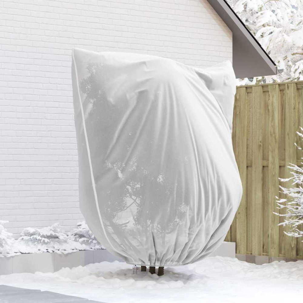 Produktbild för Frostskydd för växtfleeceöverdrag Vit 2,4 x 2 m Syntetiskt tyg