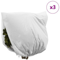 Produktbild för Frostskydd för växtfleeceöverdrag 3 pcs Vit 2 x 2,36 m