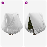 Produktbild för Frostskydd för växtfleeceöverdrag 3 pcs Vit 2,5 x 3,14 m