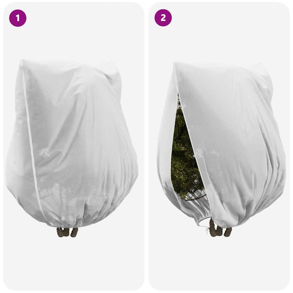 Produktbild för Frostskydd för växtfleeceöverdrag 3 pcs Vit 3 x 3,93 m