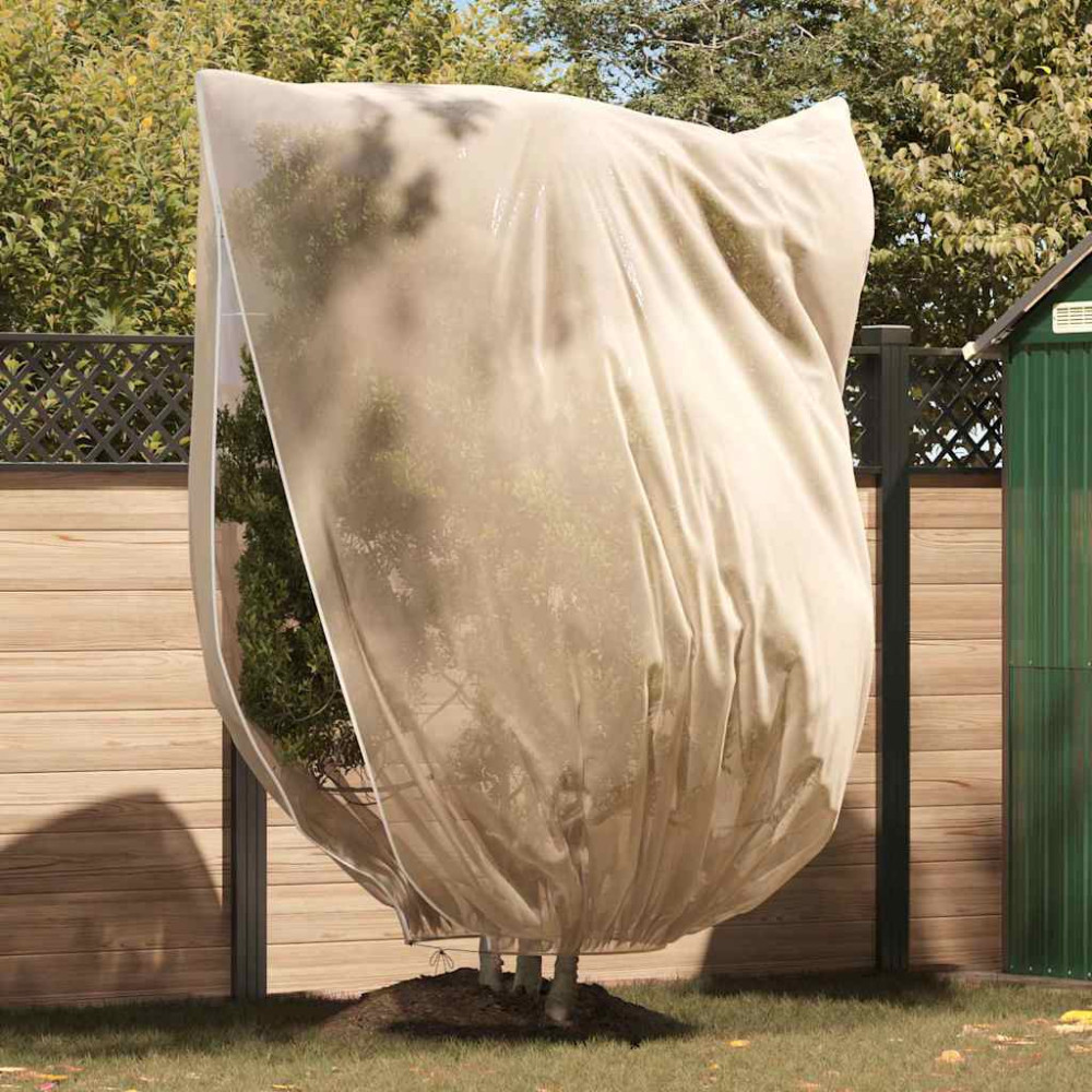 Produktbild för Frostskydd för växtfleeceöverdrag Beige 2,4 x 2 m