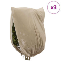 Produktbild för Frostskydd för växtfleeceöverdrag 3 pcs Beige 2,4 x 2 m