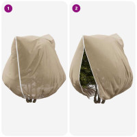 Produktbild för Frostskydd för växtfleeceöverdrag 3 pcs Beige 2,5 x 3,14 m