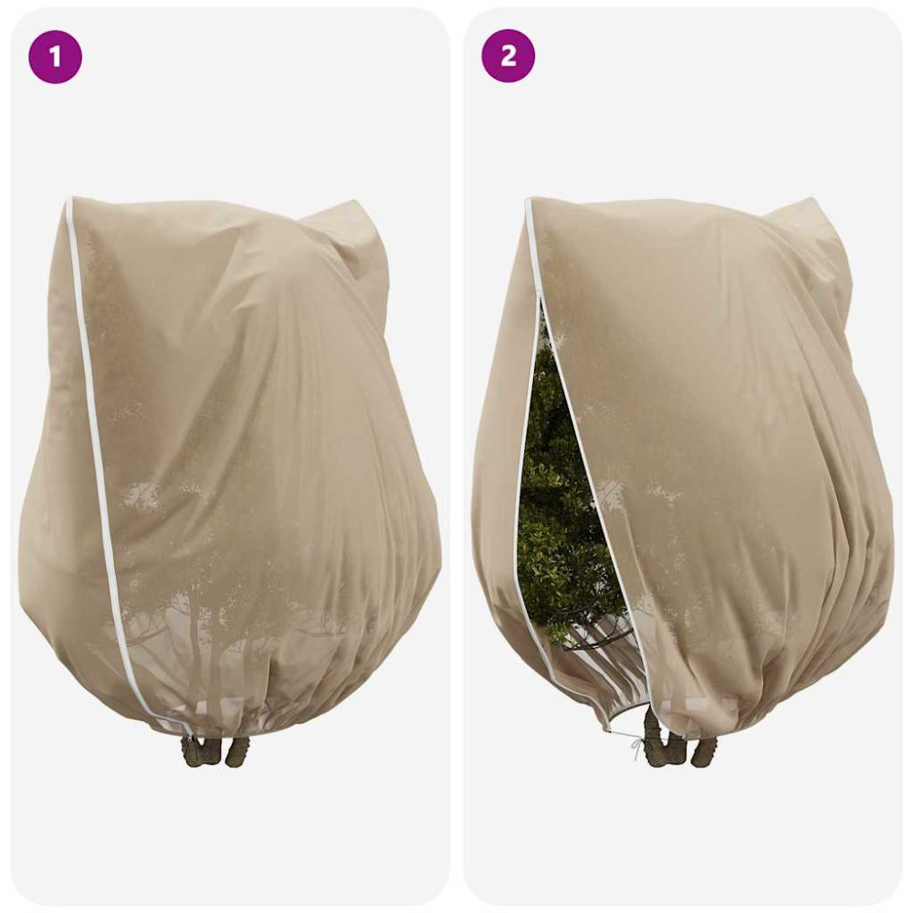 Produktbild för Frostskydd för växtfleeceöverdrag 3 pcs Beige 3 x 3,93 m